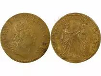 Jeton Frankreich 1 token Messing Louis XV