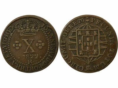 Joao VI - 10 Reis - 1822 R Rio