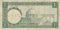 Jordan 1 Dinar - King Hussein - Mosqu&eacute;e - Sign 14 - 1965