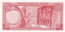 Jordan 5 Dinars King Hussein - Petra  - 1965