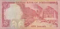 Jordania 5 Dinars King Hussein - Petra - 19(75-92)