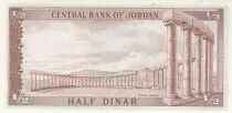 Jordanie 1/2 Dinar Roi Hussein - Forum - 1959