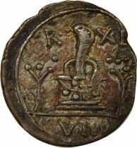 Juba II - Silver Denarius, Altar - 23 Caesarea