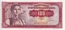 Jugoslawien 100 Dinara  - Woman - Landscape - 1963 - Serial AD - P.73