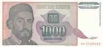 Jugoslawien 1000 Dinara - Petar II Petrovic Niegos - Monastery- 1994 - Serial AA - P.140