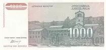 Jugoslawien 1000 Dinara - Petar II Petrovic Niegos - Monastery- 1994 - Serial AA - P.140