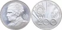 Jugoslawien 200 Dinara - 85th anniversary of Tito?s birth - 1977 - Silver
