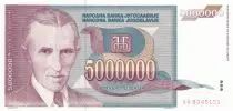 Jugoslawien 5 000 000 Dinara Nikola Tesla - 1993