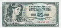 Jugoslawien 5 Dinara - Farm woman - Face value - 1968