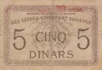 Jugoslawien 5 Dinara - Helmated man- 1919 - Serial C.002