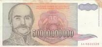 Jugoslawien 50 Milliards Dinara - Serbian Prince Milan Obrenovich - 1993 - Serial AA - P.136