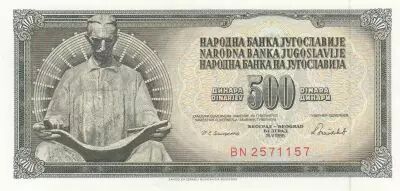 Jugoslawien 500 Dinara - Nikola Tesla - 1986