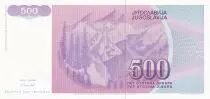Jugoslawien 500 Dinara - Young man - 1992 - Serial AA - P.113
