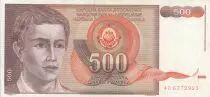 Jugoslawien 500 Dinara - Young man - Arms - 1991