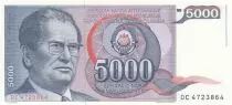 Jugoslawien 5000 Dinara J. B. Tito - Jajce Village in Bosnia 1985