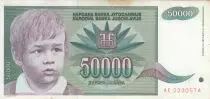 Jugoslawien 50000 dinara - Children and Fower- 1992