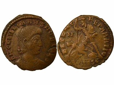 Julian II - Nummus, Soldier spearing Horseman - 355 / 361 Thessaloniki