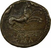 Junia Gens, Silanus - Silver Denarius, Biga - 91 BC Rome