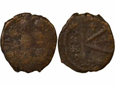 Justin II & Sophia - 1/2 Follis - Year 5 (569 / 570) Thessaloniki