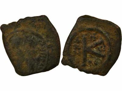 Justin II & Sophia - 1/2 Follis - Year 6 (570 / 571) Thessaloniki