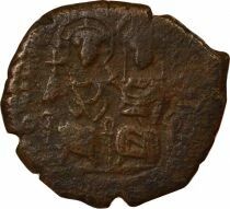 Justin II & Sophia - Follis - Year 11 (575 / 576) Constantinople