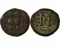 Justin II & Sophia - Follis - Year 5 (569 / 570) Nicomedia