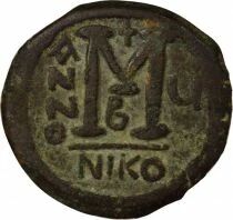 Justin II & Sophia - Follis - Year 5 (569 / 570) Nicomedia