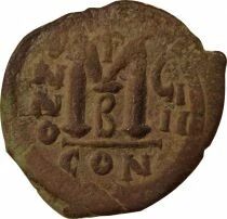 Justin II & Sophia - Follis - Year 9 (573 / 574) Constantinople