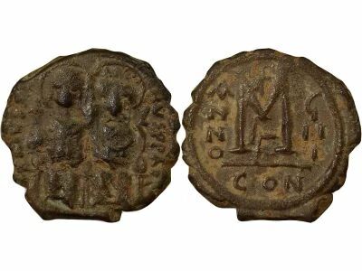 Justin II & Sophia - Follis - Year 9 (573 / 574) Constantinople