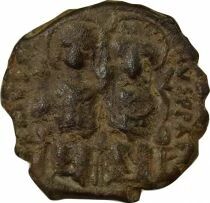 Justin II & Sophia - Follis - Year 9 (573 / 574) Constantinople