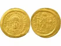 Justinian I - Gold Solidus, Facing Bust - 545 / 565 Constantinople