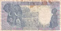 Kamerun 1000 Francs - 01-01-1992 - Complete BEAC map - Serial P.11