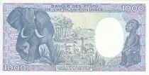 Kamerun 1000 Francs Map of CAS (completed) - 1986 - Serial P.09 - UNC - P.10a
