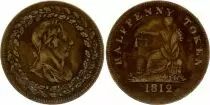 Kanada 1/2 penny , George III, Britannia -  1812
