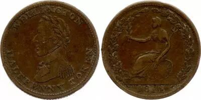 Kanada 1/2 penny,  Wellington - 1814