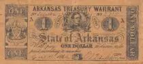 Kanada 1 dollar - Arkansas treasury warrant - 1862