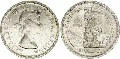 Kanada 1 Dollar,  Elisabeth II - 1958