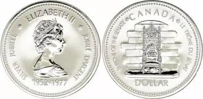 Kanada 1 Dollar,  Elisabeth II - 1977