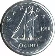 Kanada 10 Cents Sailboat Bluenose