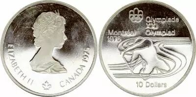 Kanada 10 Dollars, JO de Montr�al 1976 - Cano�-Kayac (JO) - 1975 BE