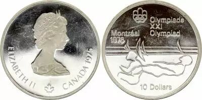 Kanada 10 Dollars, JO de Montr�al 1976 -Voile (JO)  - 1975
