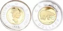 Kanada 2 Dollars Elizabeth II - Polar Bear - 1996 - Bimetal - Gold and Silver - Proof