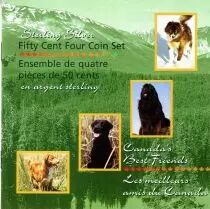 Kanada Set of 4 coins from 1997 - Dogs of Canada - in Silver