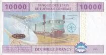 Kap Verde 10000 Francs - Woman- Train, plane - 2002 - P.410A