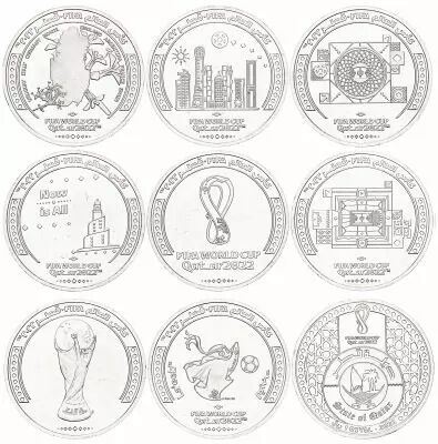 Katar 1 Riyal Set of 8 Coins - World Cup 2022 - AU