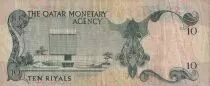 Katar 10 Riyals - Coat of arms - ND (1973) - P.3a