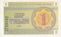 Kazajst�n 1 Tyin - Green and yellow - 1993 - UNC - P.1