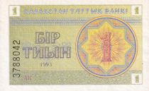 Kazakhstan 1 Tyin - Green and yellow - 1993 - UNC - P.1