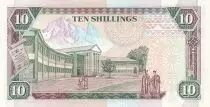 Kenia 10 Shillings - Kenyatta - Arms - 1993 - Serial AW - P.24e