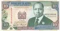 Kenia 10 Shillings - Kenyatta - Arms - 1993 - Serial BB - P.24e